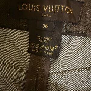 Louis Vuitton Gold Button Brown denim. Vintage men's. Preloved god condition